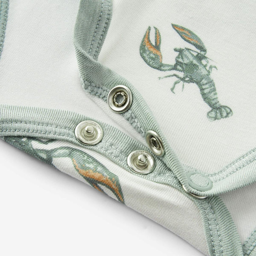 Mint Lobster Luxe Stretch Short Sleeve One Piece