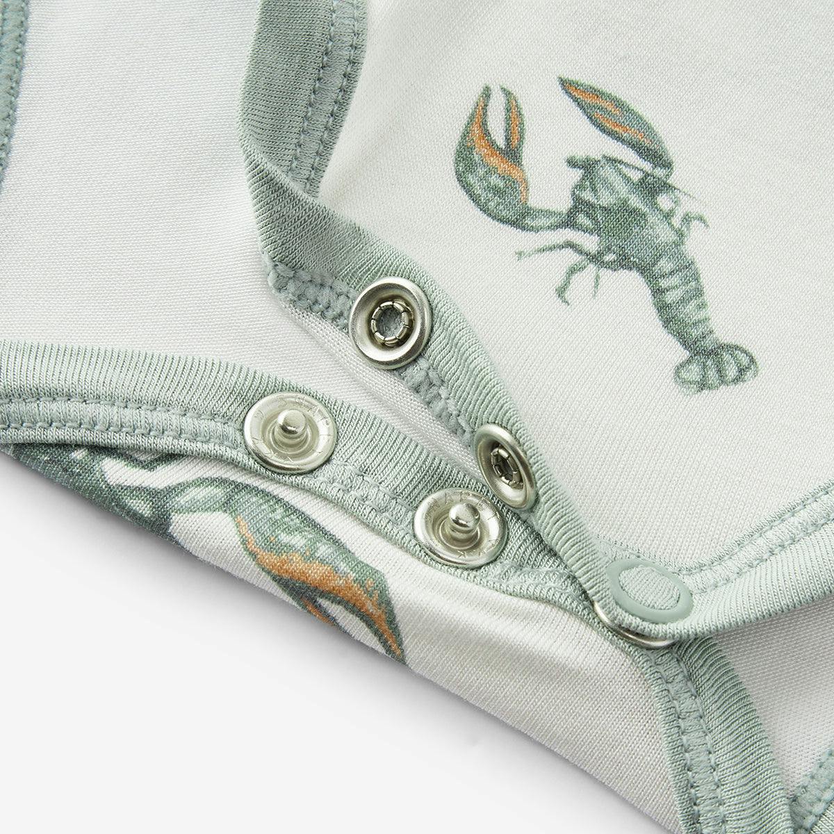 Mint Lobster Luxe Stretch Short Sleeve One Piece