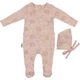 Soft Roses Footie and Beanie Set