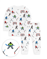 The Organic Long Sleeve Pajama Set [Hockey]