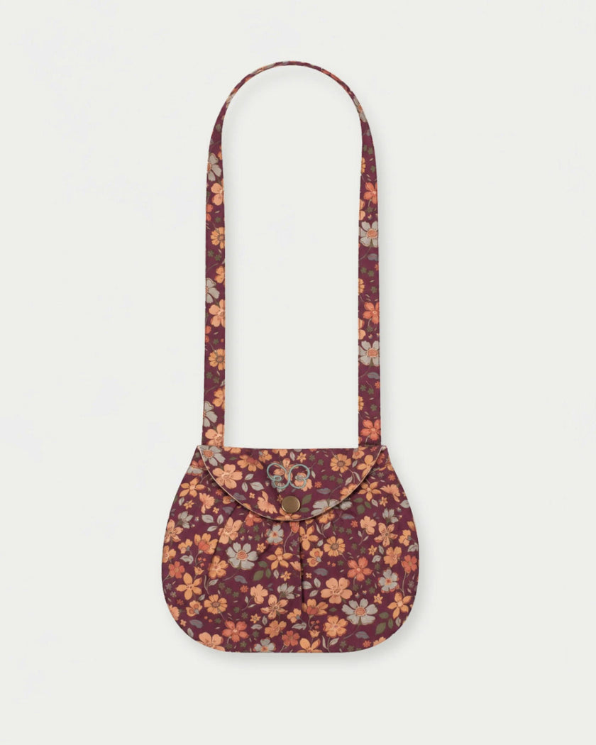 Hudson Purse - Garden Flowers Plum