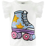 Roller Sequins Ruffle Sleeve T-Shirt