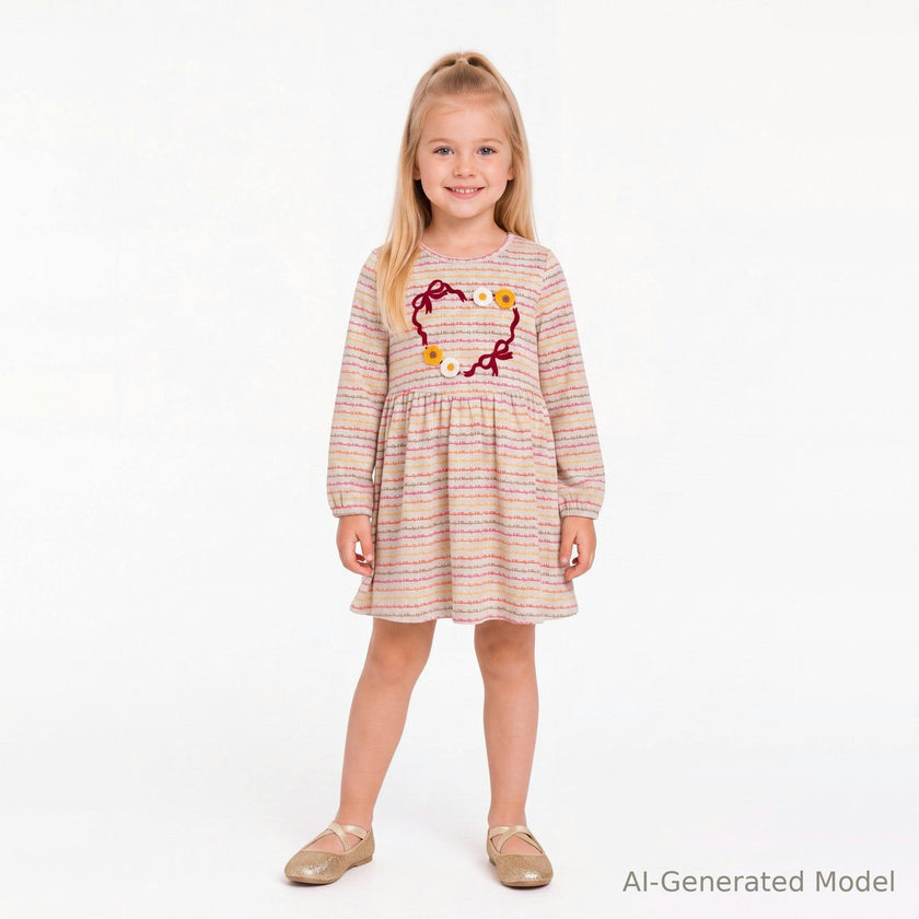 "Thankful" Jersey Dress | Autumn Bow Heart