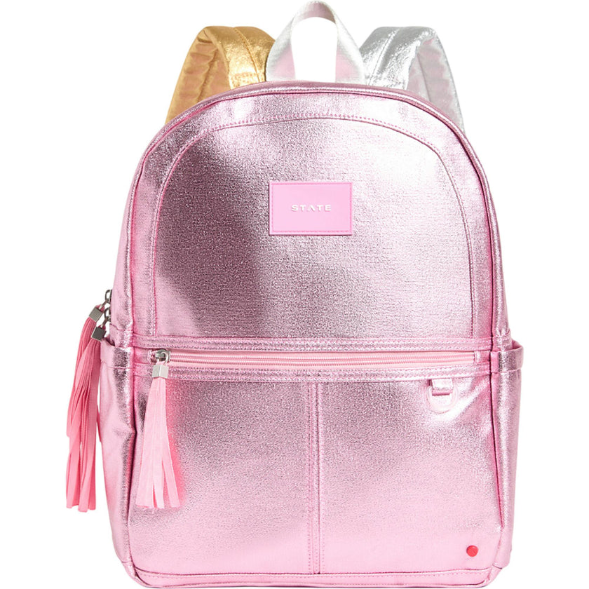Kane Backpack, Metallic Pink/Silver