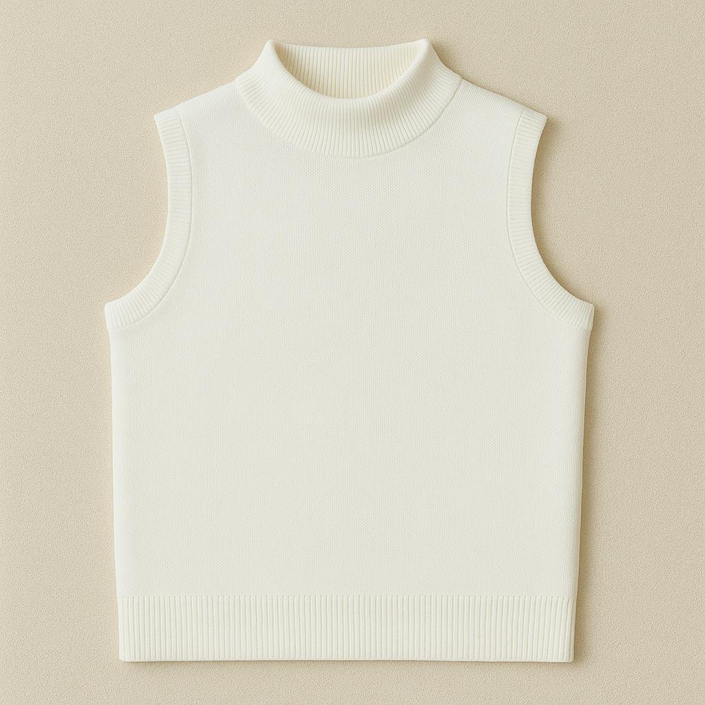 Knit Sleeveless Turtleneck