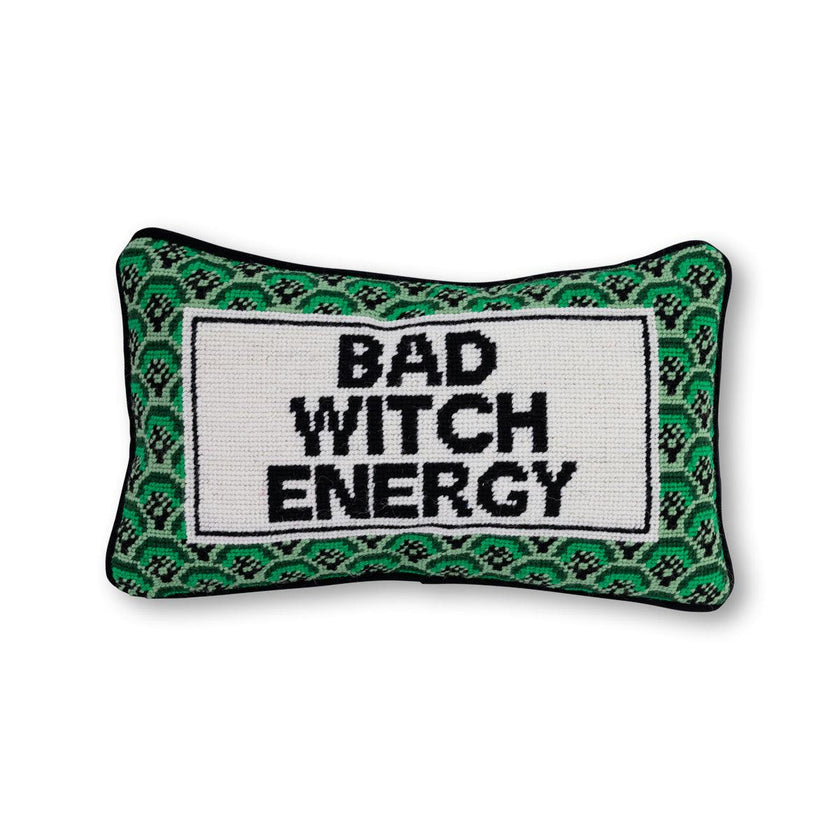 Bad Witch Energy Needlepoint Pillow