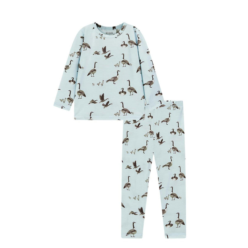Goose Luxe Stretch Long Sleeve Two Piece Pajama Set