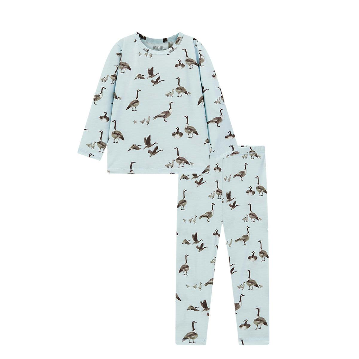 Goose Luxe Stretch Long Sleeve Two Piece Pajama Set