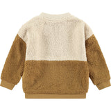 Colorblock Fuzzy Zip Cardigan