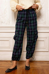 Nicole Cargo Pants in Nocturne Plaid
