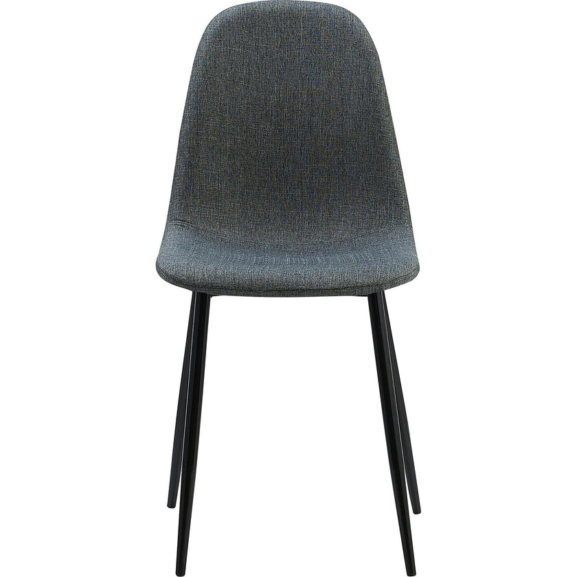 Minimalista Fabric Dining Chair with Black Metal Legs