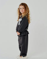 Lace Bow Sweatshirt Set