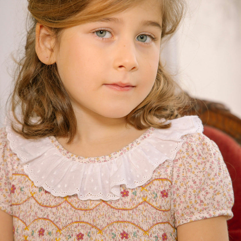 Isadora Short Sleeve Floral Smocked Dress