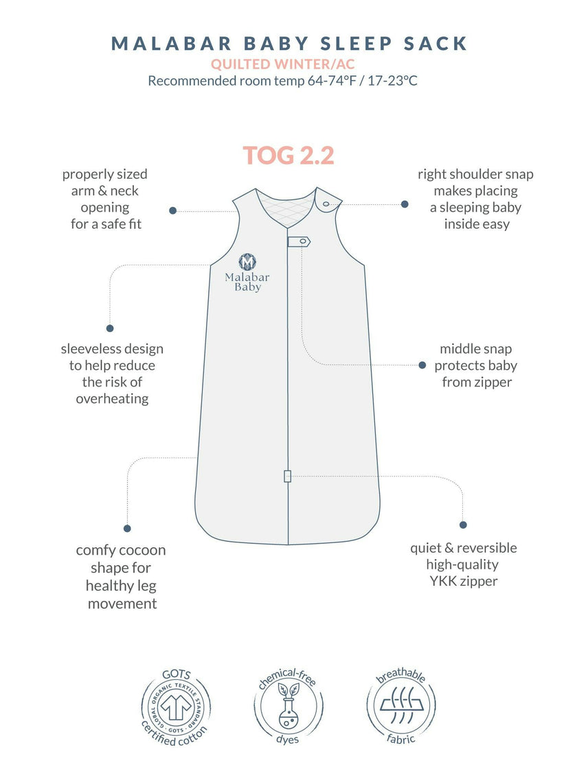 TOG 2.2 (Quilted) Wearable Blanket Baby Sleep Sack