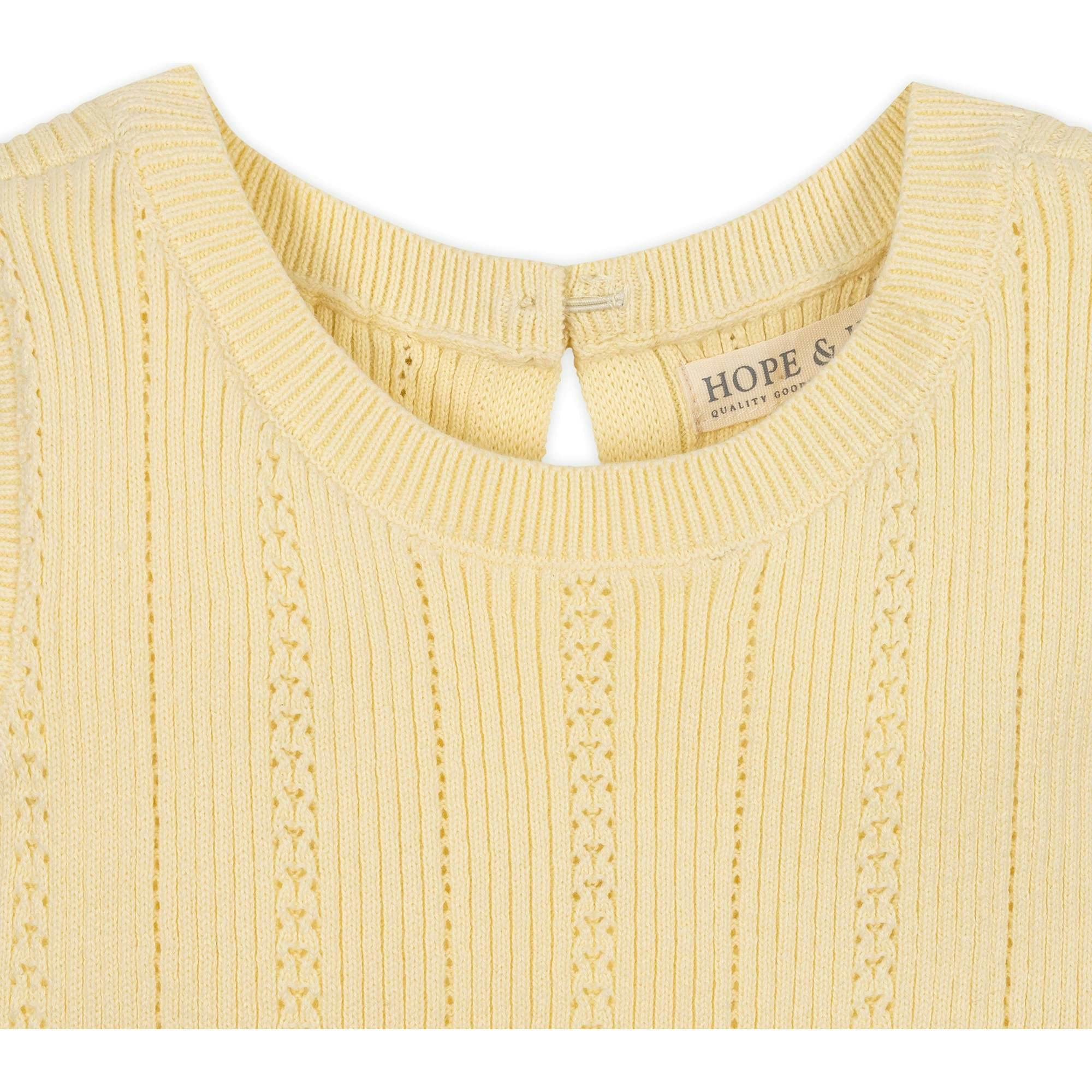 Organic Flounce Hem Tank Sweater Dress, Yellow