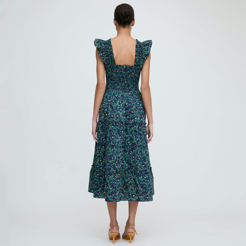 The Ellie Nap Dress - Midnight Garden Poplin