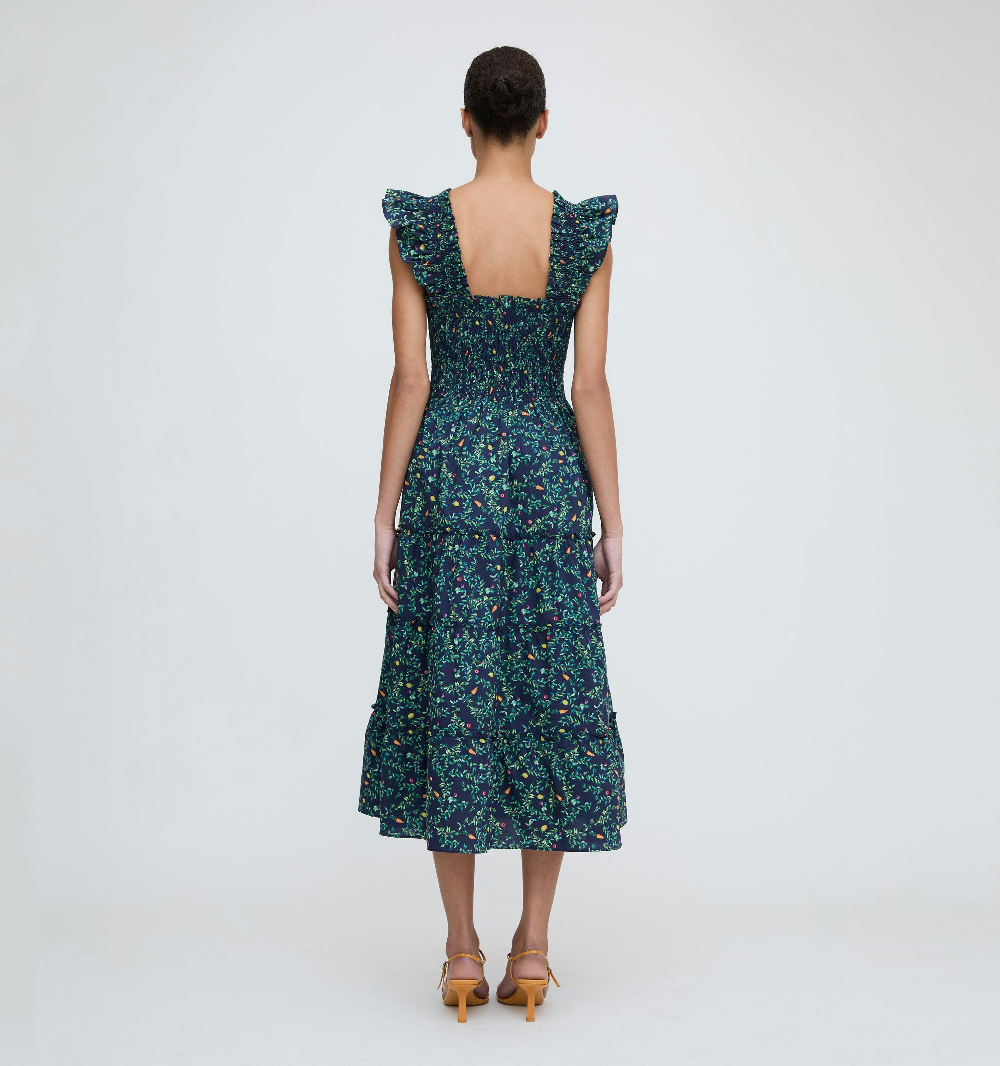 The Ellie Nap Dress - Midnight Garden Poplin