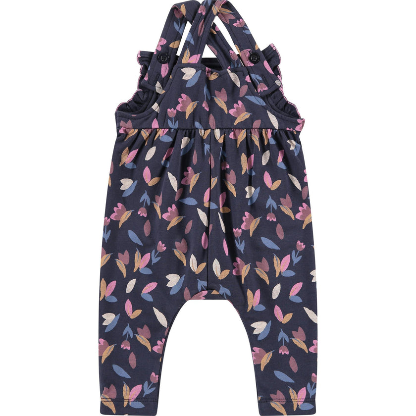 Abstract Floral Print Romper