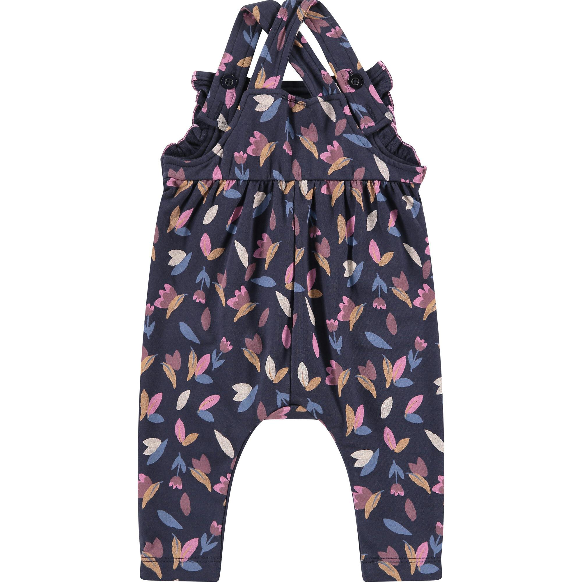 Abstract Floral Print Romper