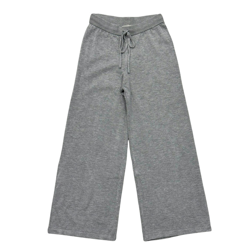 Girls Knit Flare Pants in Mid-Heather Gray