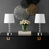Nola Stacked Crystal Ball Lamps With USB Port