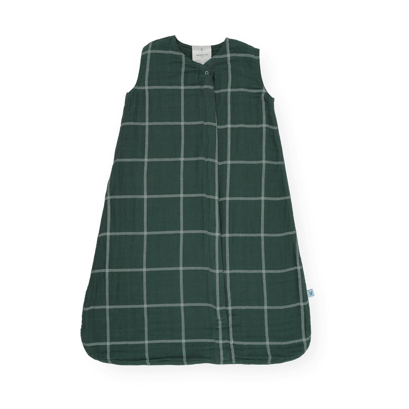 Cotton Muslin Sleep Bag - Evergreen Plaid