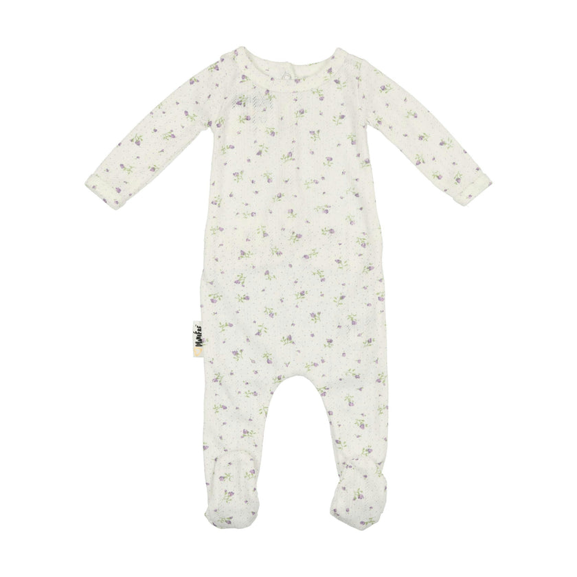 Eyelet Floral Footie