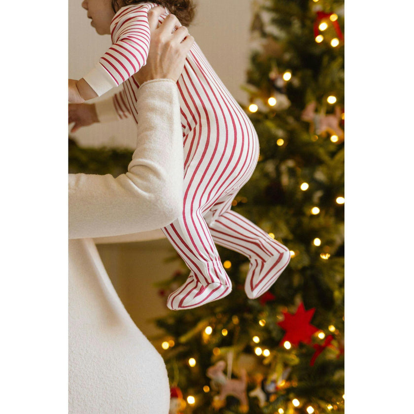 Ribbed Baby Sleeper, Red