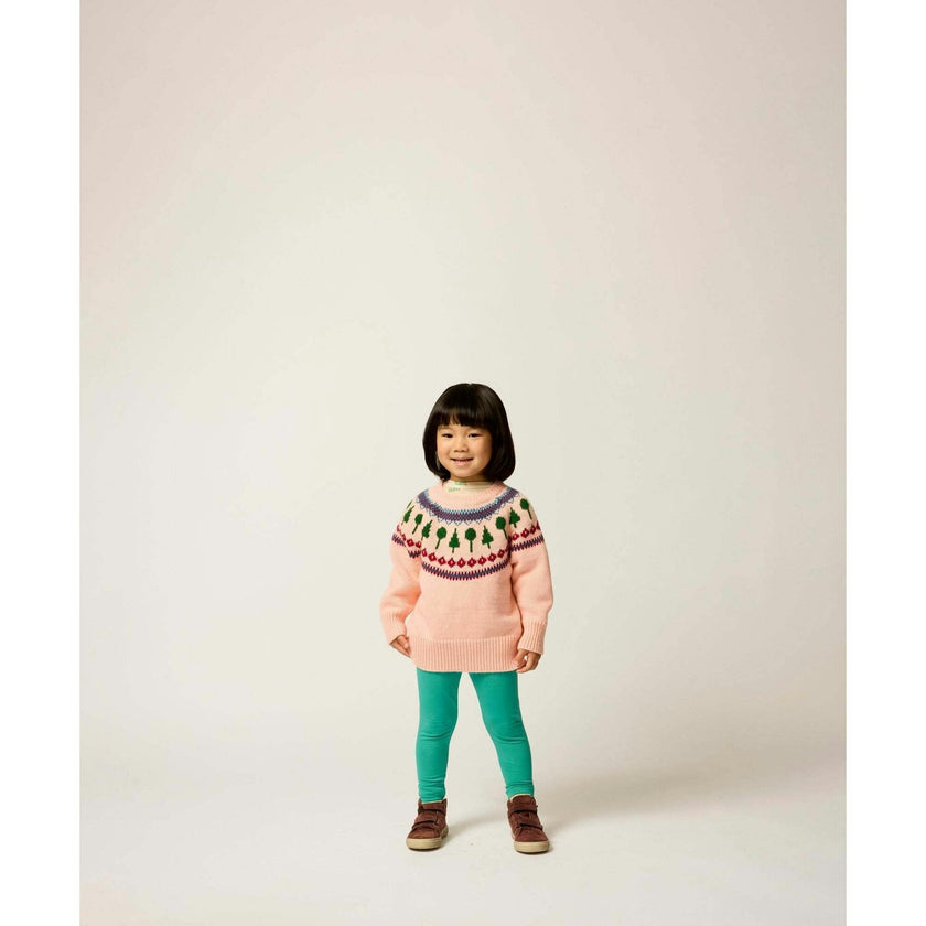 Recess Fair Isle Sweater in Pink Lemonade