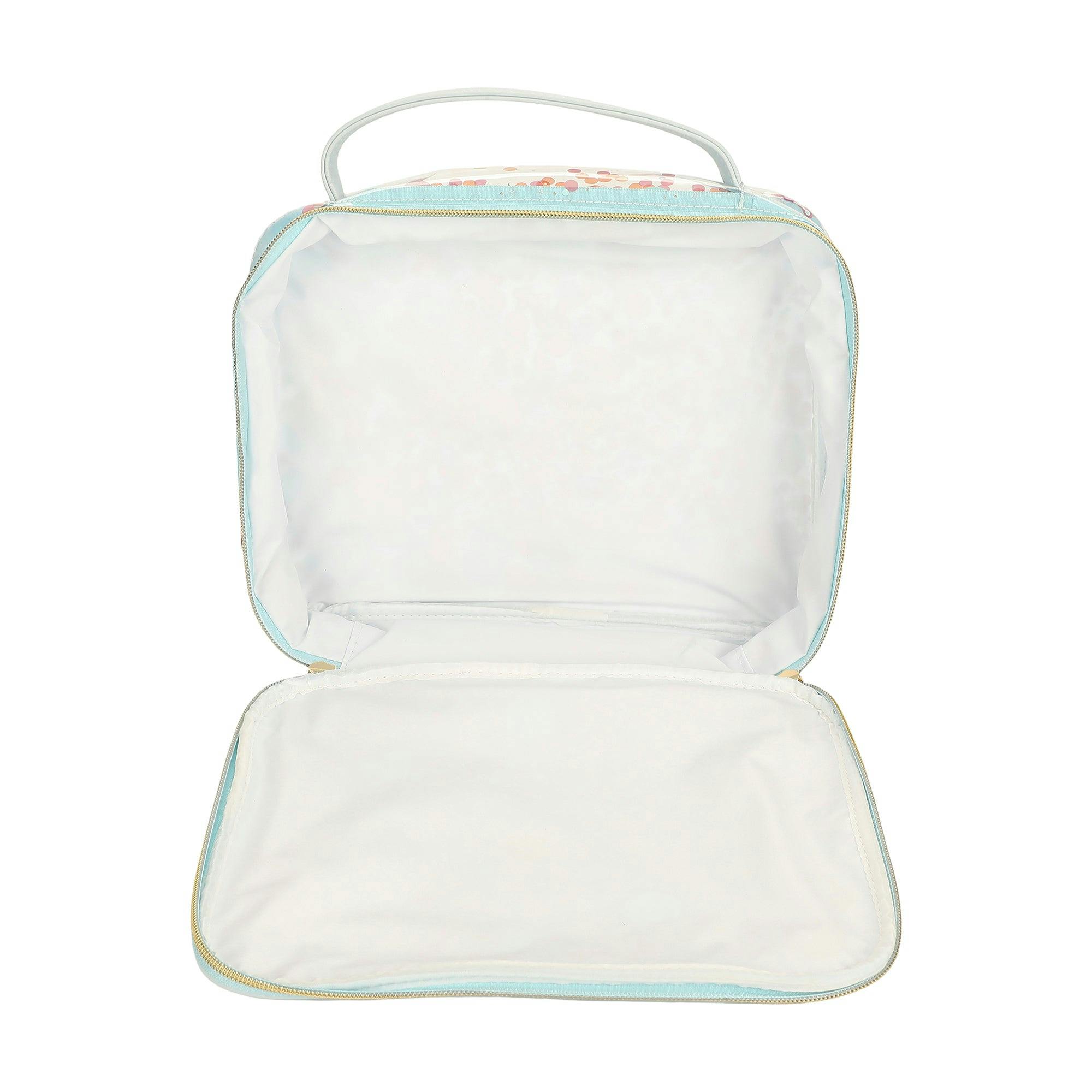 Packed Party Celebrate Every Day Insulated Lunch Box Kids Lunch Bag for School Cute Light Blue Lunch Bag