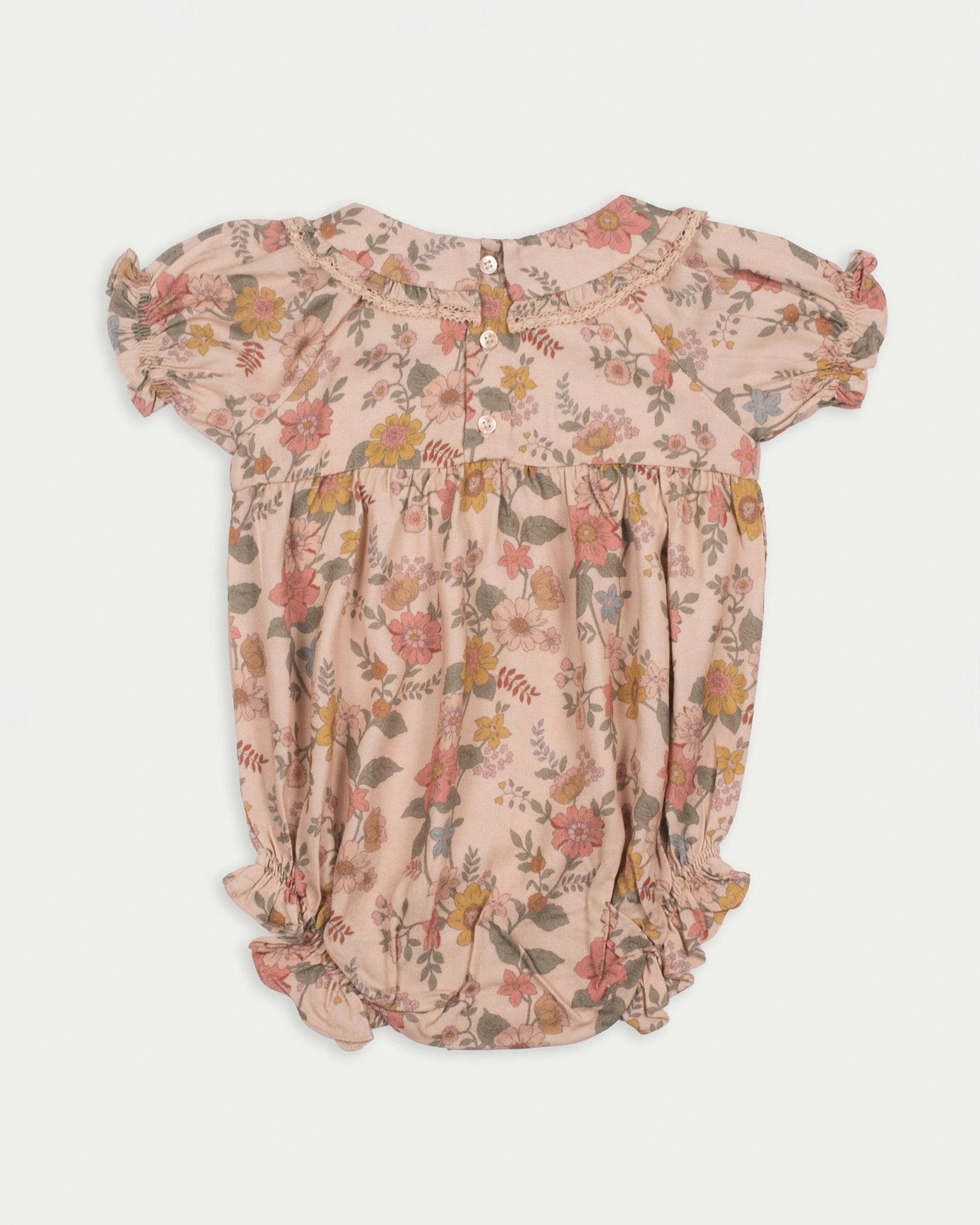 Mathilda Baby Bubble Romper - Bloom