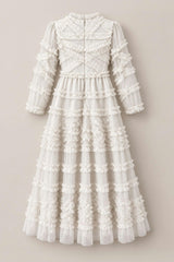 Mini Sinead Dress in Ivory Gilded Tulle