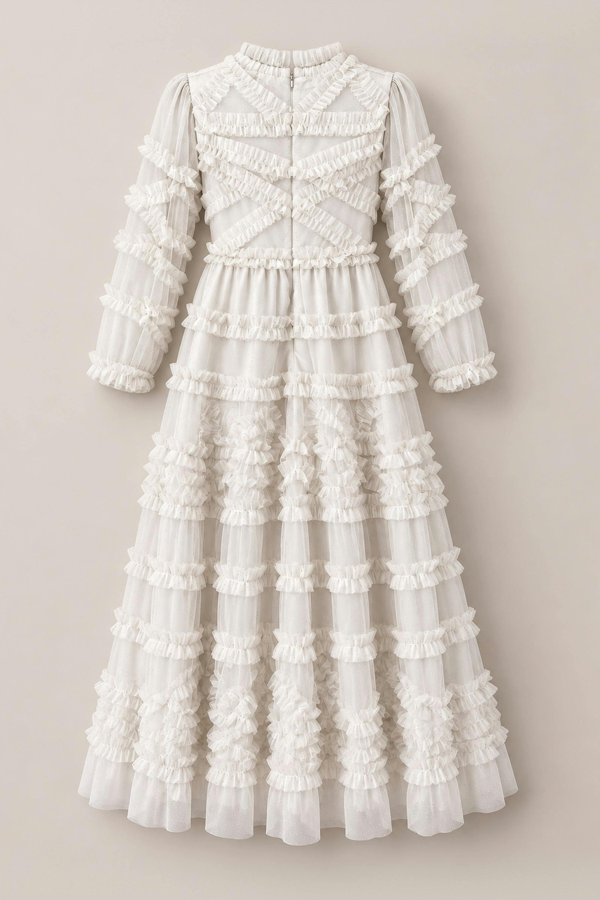 Mini Sinead Dress in Ivory Gilded Tulle
