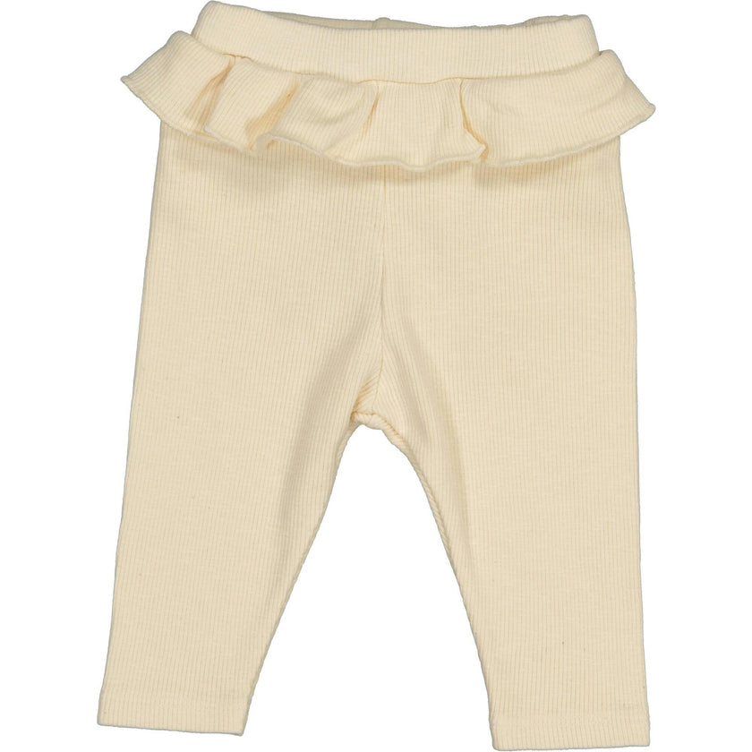 Leggings with ruffled waistband