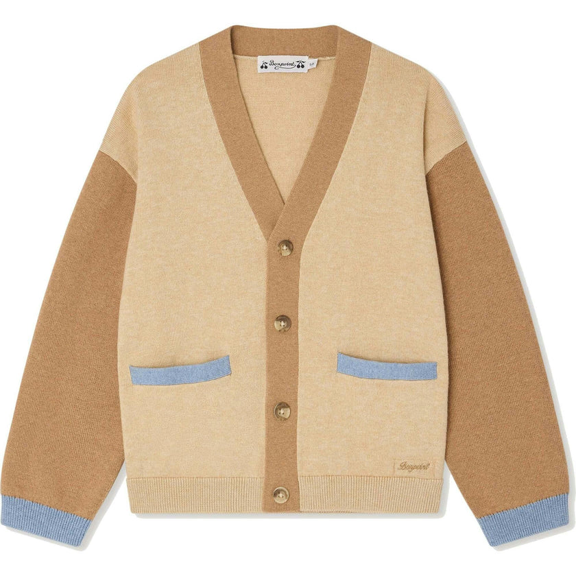BONPOINT Cardigan Edouard - Beige Chine