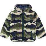 Reversible Fuzzy Sherpa Camo Winter Jacket