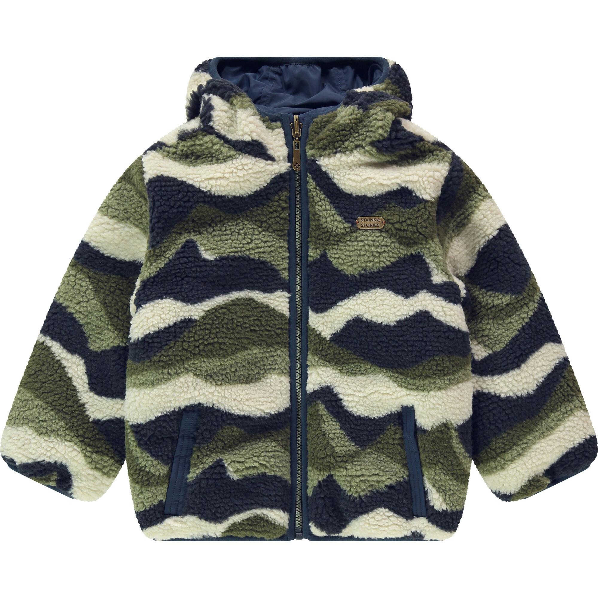 Reversible Fuzzy Sherpa Camo Winter Jacket