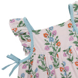 Girls Ailee Dress - Pink Dewdrop Block Print