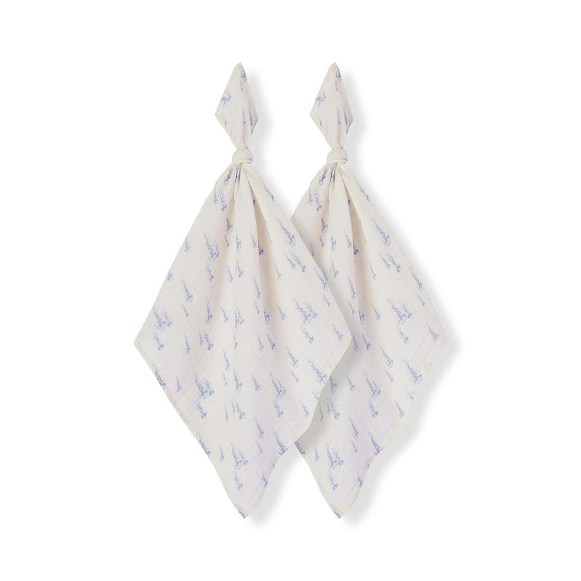 Sunset Jellyfish Organic Cotton Two-Piece Burp Cloth Set