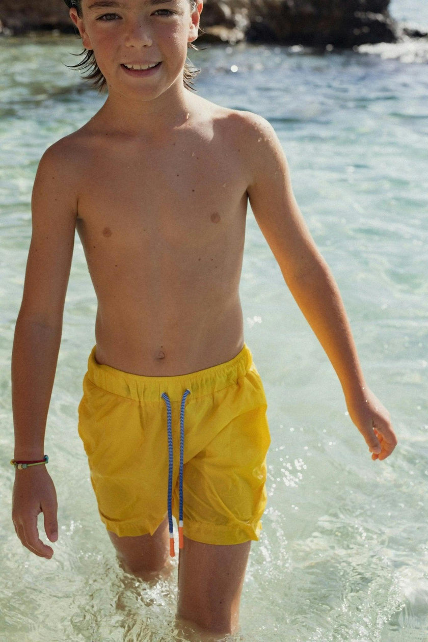 Boys' Swim Shorts, Yellow | CAPRI