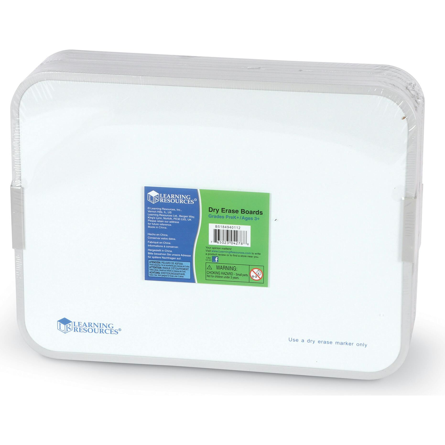 Magnetic Double-Sided Dry-Erase Boards Set of 10