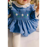 Heidi Grey Long Sleeve Smocked Bubble