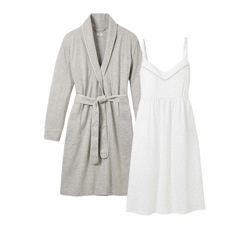 The Essential Maternity Set - Light Heather Grey & Grey Stars