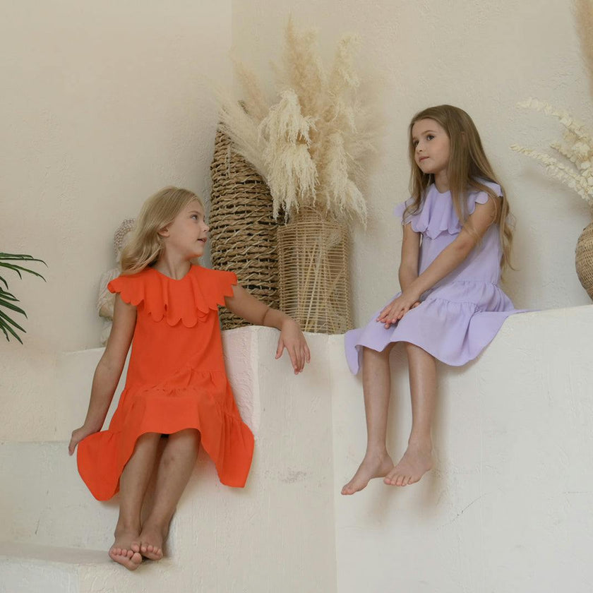 Anna dress (scarlet orange)