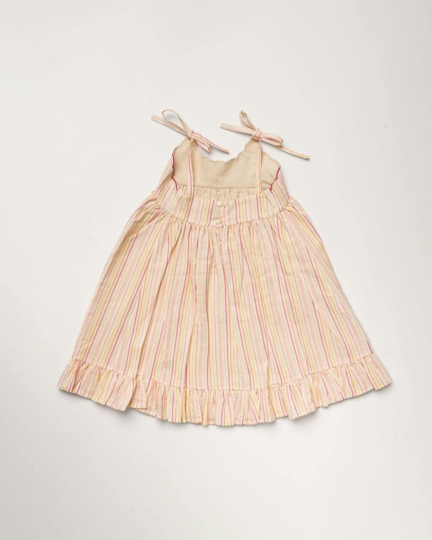 Alena dress - Pink Strips print