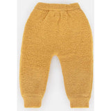Fuzzy Drawstring Waist Ribbed Cuff Joggers
