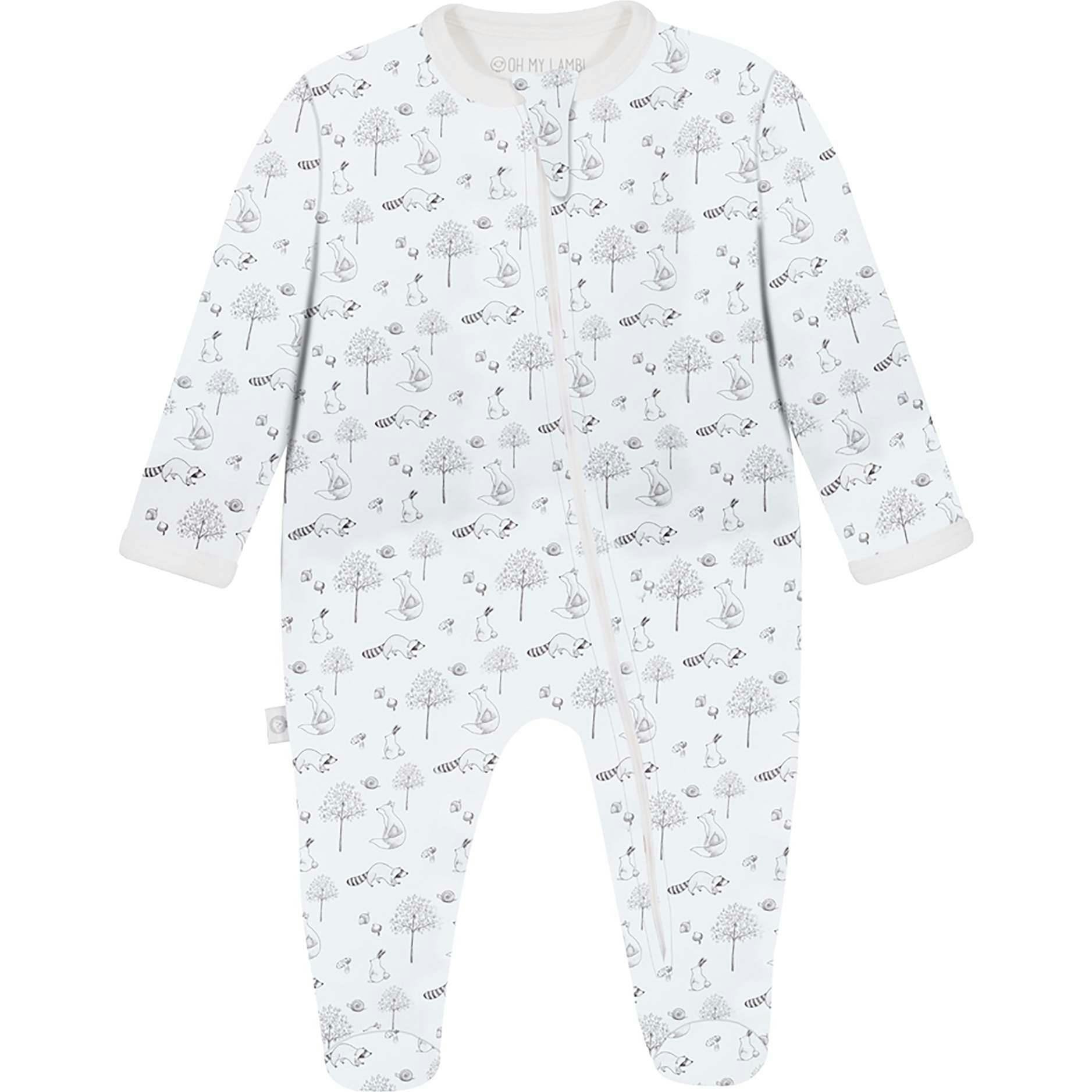 Gray Raccoon Pima Baby Pajama