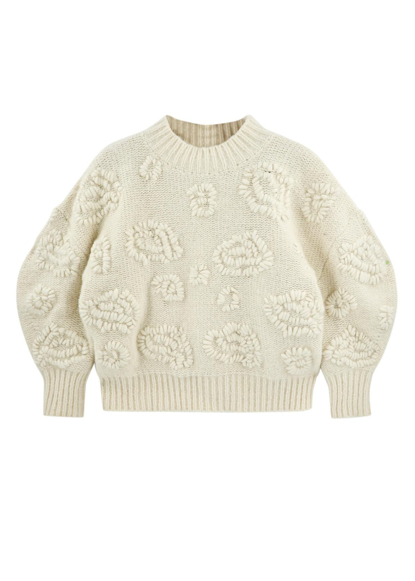 Cusco Waterlily Pullover in Ivory
