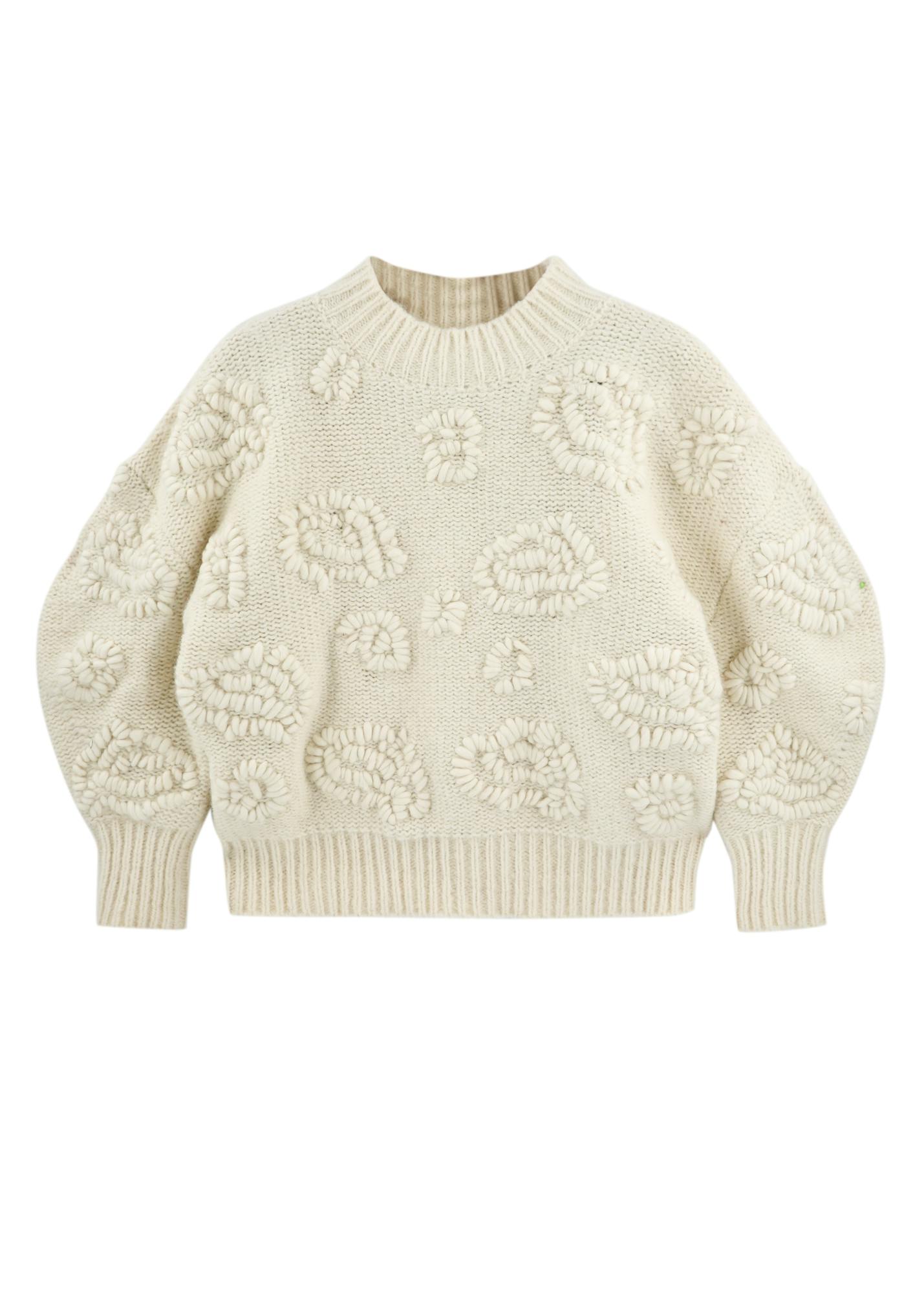 Cusco Waterlily Pullover in Ivory