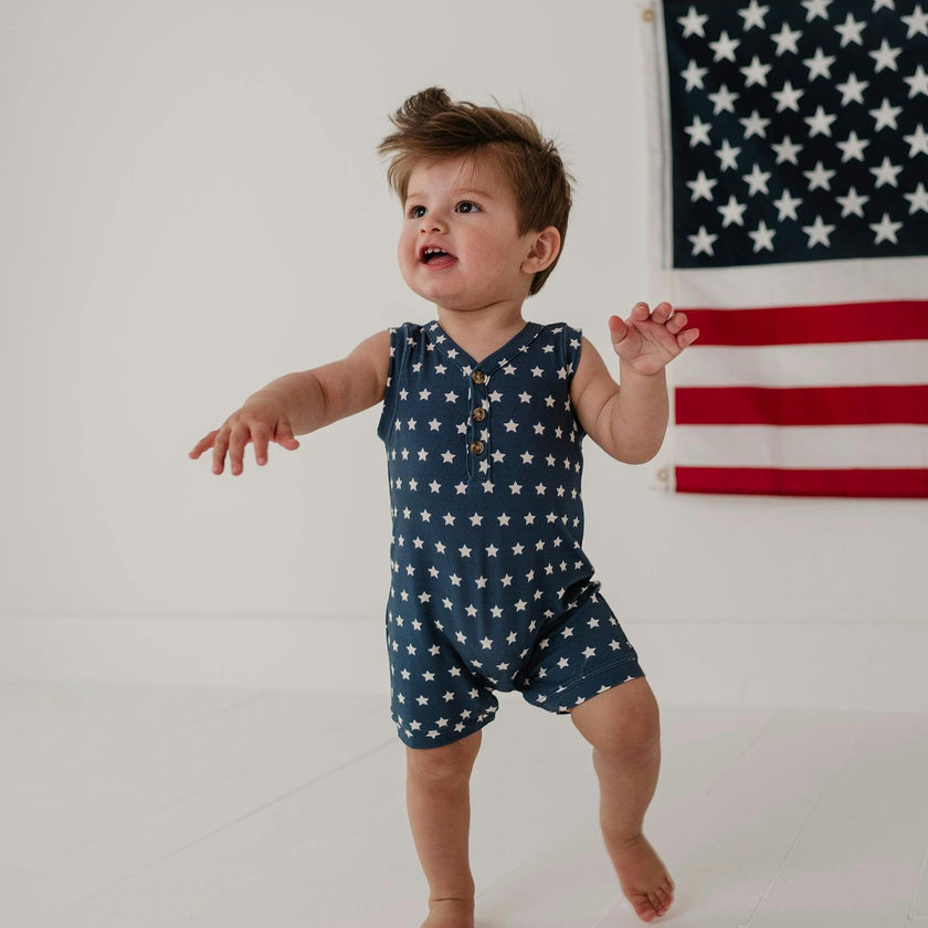 Boy's Sleeveless Romper